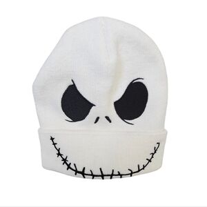 Nightmare Before Christmas Movie Jack Skellington White Beanie One Size